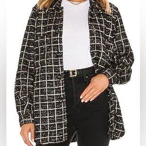 BB Dakota || black window seat tweed jacket